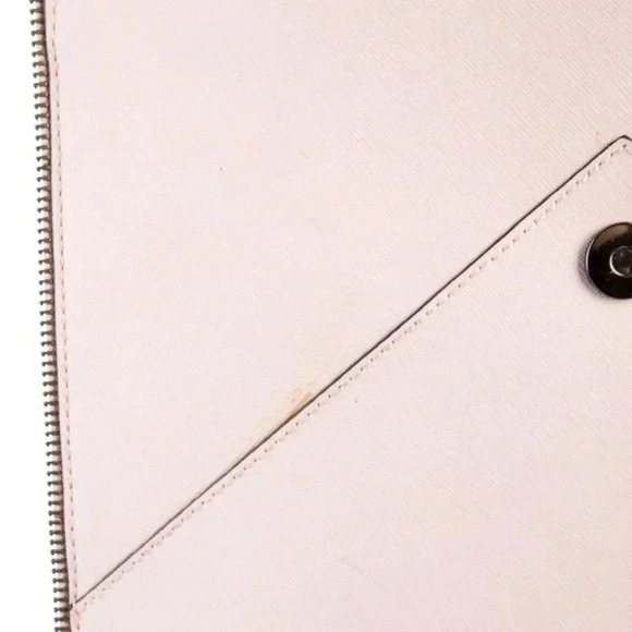 Rebecca Minkoff pink saffiano leather envelope clutch bag - Picture 3 of 7